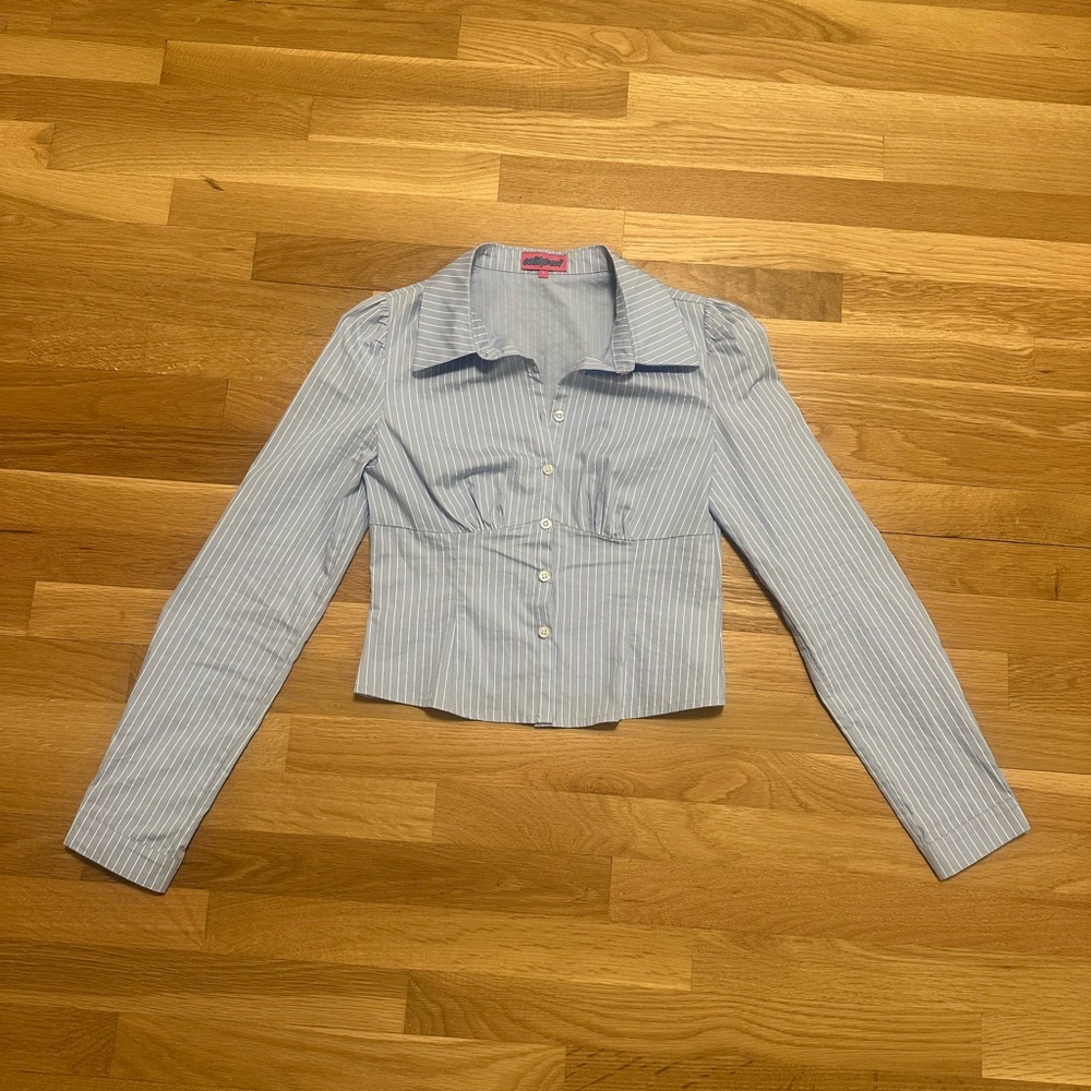 Edikted Tailored Pinstripe Button Up Shirt